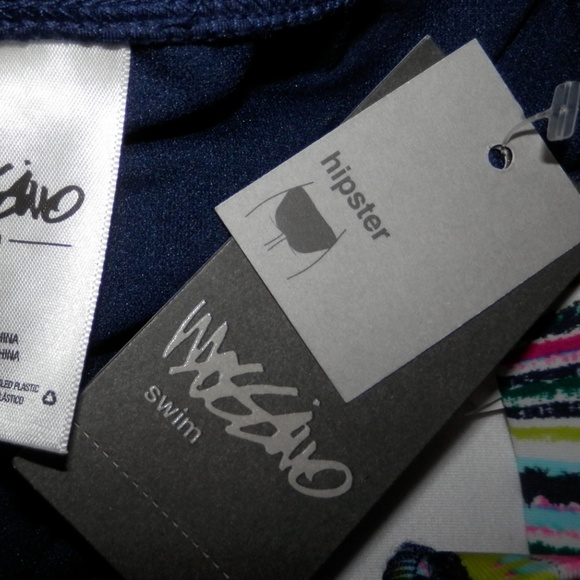 Mossimo L Strappy Hipster Bikini Bottom Navy E435 - Picture 5 of 6